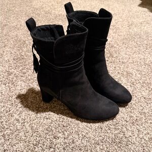 Journee Collection Black Heeled Boots